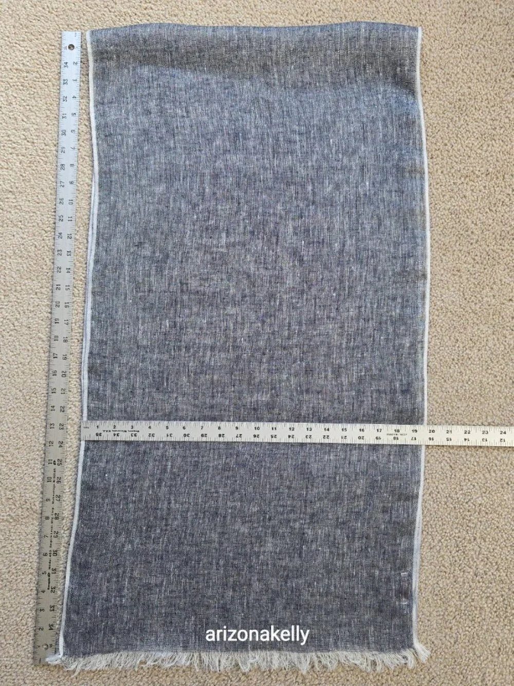 NWOT Pisu Linen Scarf NAVY BLUE
